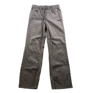 Sincerely Jules Womens Pants Small Wide Leg Raw Hem Casual Drastring Taupe